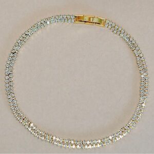 Gold and Silver Women's Tennis Necklace